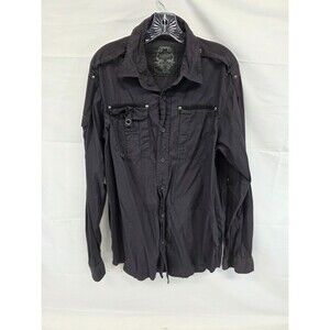 Modern Culture Men's Slate Gray Long-Sleeved Button-Down Shirt Size XL